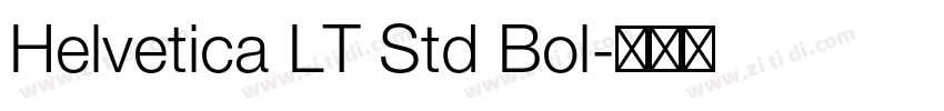 Helvetica LT Std Bol字体转换